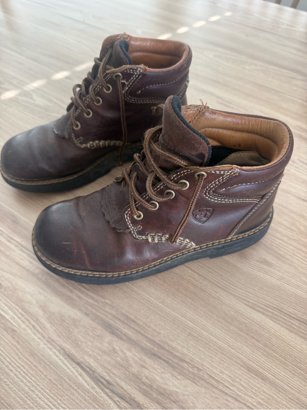 Ariat Brown Leather Lace-Up Work Boots Women’s Size 6.5